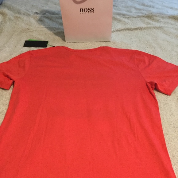 mens red hugo boss t shirt